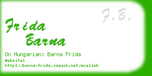 frida barna business card